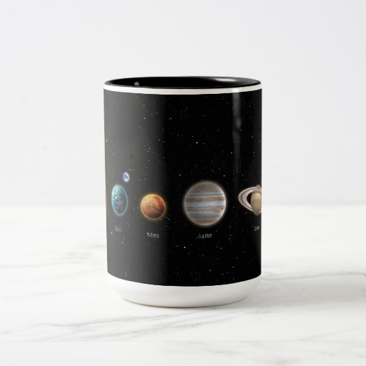 Tasse des Sonnensystems für Schwarze Galaxie (Mittel)