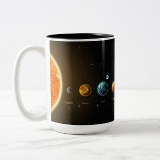 Tasse des Sonnensystems für Schwarze Galaxie