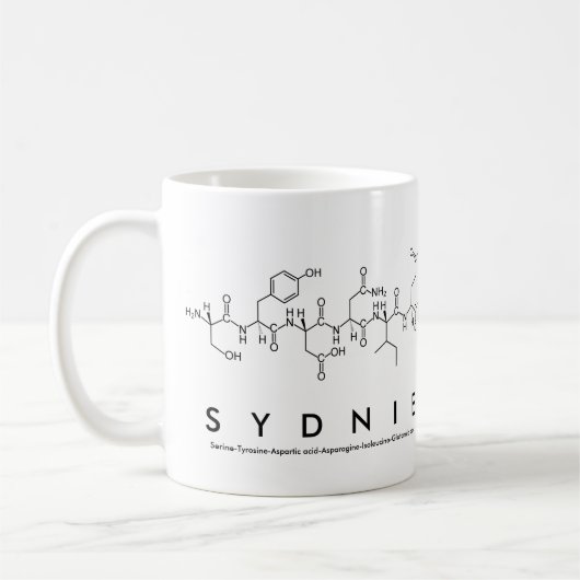 Tasse des Sydnie Peptids (Links)