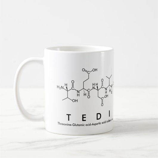 Tasse des Tedi Peptids (Links)