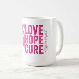 Tasse des Themas "Bewusstsein für den Brustkrebs"