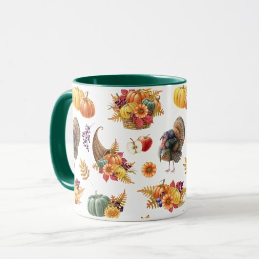 Tasse des traditionellen Erntedanks (Vorderseite Links)