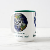 Tasse des Umweltbewusstseins Planet B (Vorderseite Links)