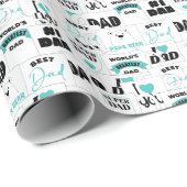 Tasse des Vaters Geschenkpapier (Rolleneckpunkt)