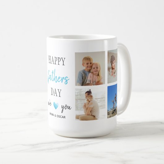 Tasse des Vaters | Personalisierte Collage (VorderseiteRechts)