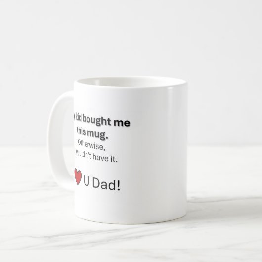 Tasse des Vaters. Phantastisch für Jeden Papa! (Vorderseite Links)