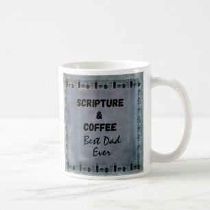 Tasse des Vaters Schrift Rustikales Blaugrau
