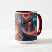 Tasse des verzauberten Herzbaums (VorderseiteRechts)