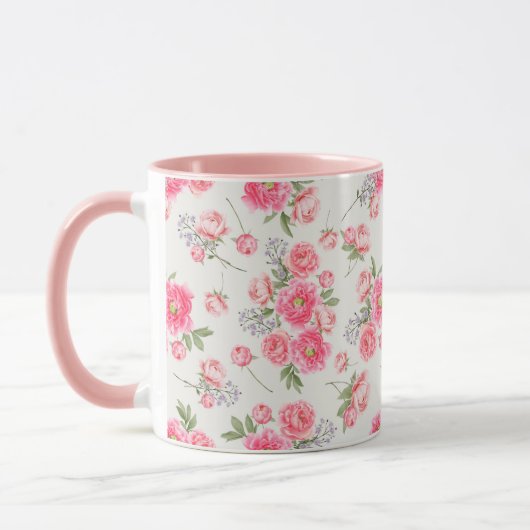 Tasse des weiblichen Blumenmusters (Links)