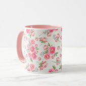 Tasse des weiblichen Blumenmusters (Vorderseite Links)