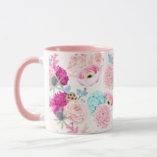 Tasse des weiblichen Blumenmusters (Links)