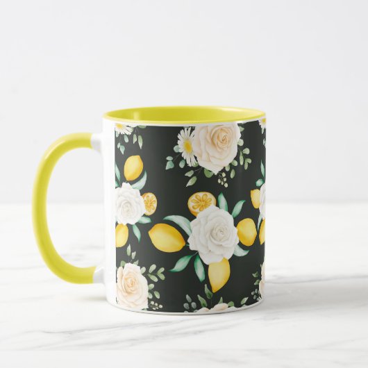 Tasse des weiblichen Blumenmusters (Links)