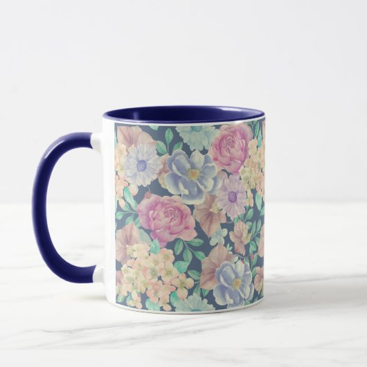 Tasse des weiblichen Blumenmusters (Links)