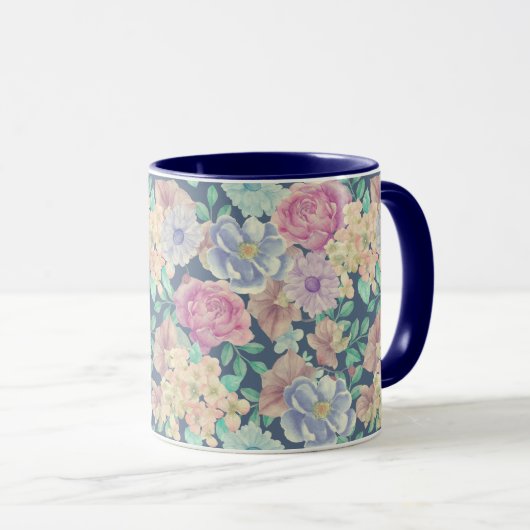 Tasse des weiblichen Blumenmusters (VorderseiteRechts)