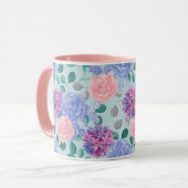Tasse des weiblichen Blumenmusters (Vorderseite Links)