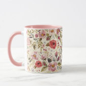 Tasse des weiblichen Blumenmusters (Links)