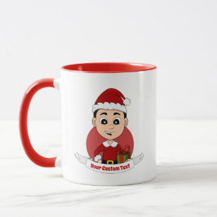 Tasse des Weihnachtsjungen Cartoon