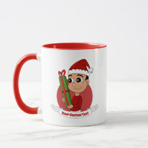 Tasse des Weihnachtsjungen Cartoon