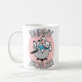 Tasse des weißen Kaffees des Häschen-Kessels (Links)