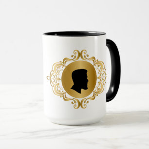 Tasse des Weltbarttages mit der Silhouette des bär