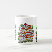 Tasse des Whimsikhauses (Doodle - von Hand gezeich (Mittel)