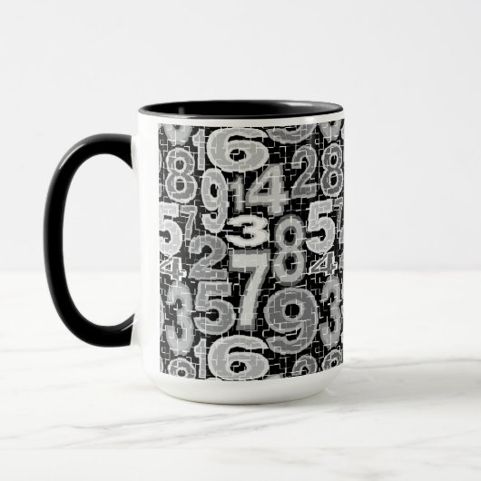 Tasse des Zahlenmusters (Links)