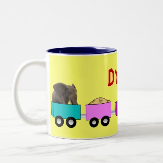 Tasse des Zuges - personalisiert (Links)
