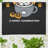 Tasse-Design für Ferien mit gemütlichen Cat- und P Geschirrtuch (Gefaltet)