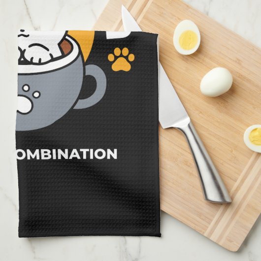 Tasse-Design für Ferien mit gemütlichen Cat- und P Geschirrtuch (Viertel Falte)