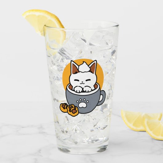Tasse-Design für Ferien mit gemütlichen Cat- und P Glas (Vorderseite Ice)
