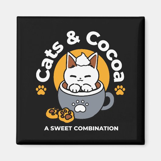 Tasse-Design für Ferien mit gemütlichen Cat- und P Magnet (Vorne)