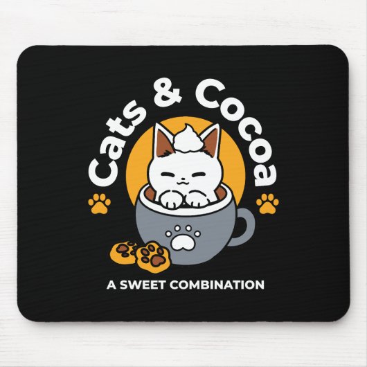 Tasse-Design für Ferien mit gemütlichen Cat- und P Mousepad (Vorne)