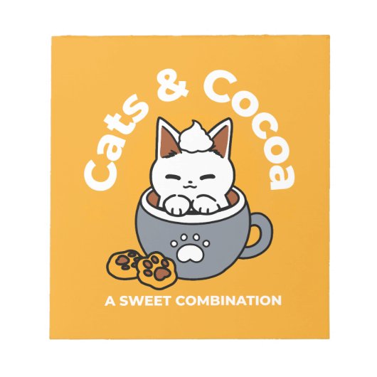 Tasse-Design für Ferien mit gemütlichen Cat- und P Notizblock (Vorderseite)