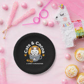 Tasse-Design für Ferien mit gemütlichen Cat- und P Pappteller (Party)