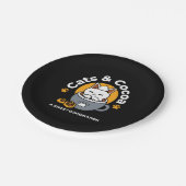 Tasse-Design für Ferien mit gemütlichen Cat- und P Pappteller (Schrägansicht)