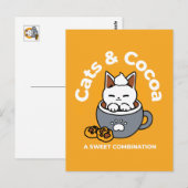 Tasse-Design für Ferien mit gemütlichen Cat- und P Postkarte (Vorne/Hinten)
