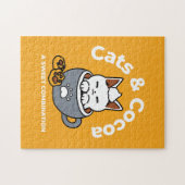 Tasse-Design für Ferien mit gemütlichen Cat- und P Puzzle (Horizontal)