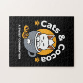 Tasse-Design für Ferien mit gemütlichen Cat- und P Puzzle (Horizontal)