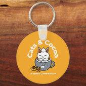Tasse-Design für Ferien mit gemütlichen Cat- und P Schlüsselanhänger (Rückseite)