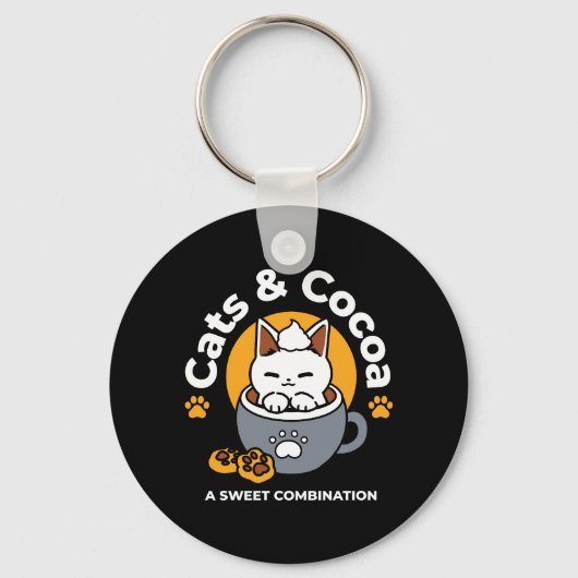 Tasse-Design für Ferien mit gemütlichen Cat- und P Schlüsselanhänger (Vorderseite)