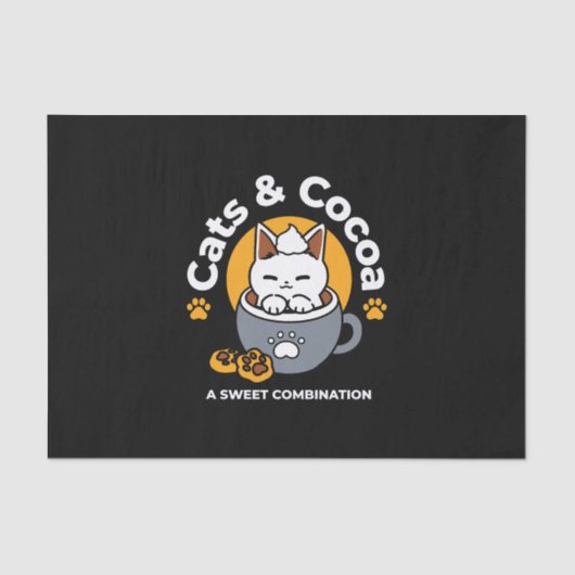 Tasse-Design für Ferien mit gemütlichen Cat- und P Seidenpapier (Vorderseite)