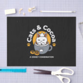 Tasse-Design für Ferien mit gemütlichen Cat- und P Seidenpapier (Handwerk)