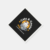 Tasse-Design für Ferien mit gemütlichen Cat- und P Serviette (Ecke)