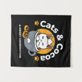 Tasse-Design für Ferien mit gemütlichen Cat- und P Wandteppich (Vorderseite (Horizontal))