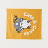 Tasse-Design für Ferien mit gemütlichen Cat- und P Wandteppich (Vorderseite (Horizontal))