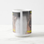 Tasse Deutscher Schäferhund klebt Zunge aus Happy  (Mittel)