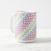 Tasse - Diagonale Bands farbiger Sterne (Vorderseite Links)