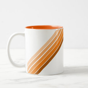 Tasse - Diagonale Streifen in Orangetönen