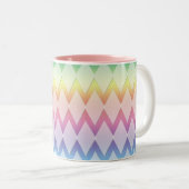 Tasse - Diamantmuster auf Regenbogenfarben (VorderseiteRechts)