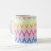 Tasse - Diamantmuster auf Regenbogenfarben (Vorderseite Links)